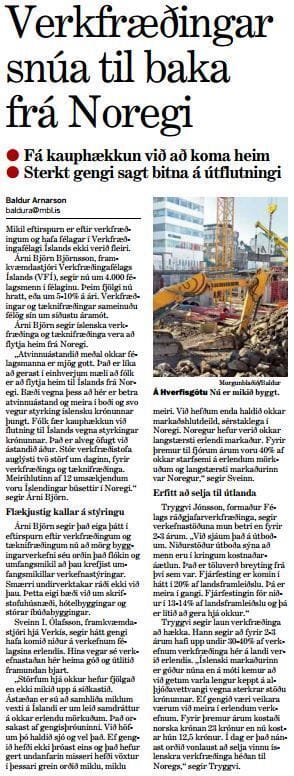 Betri verkefnastaða fyrir verkfræðinga hér á landi