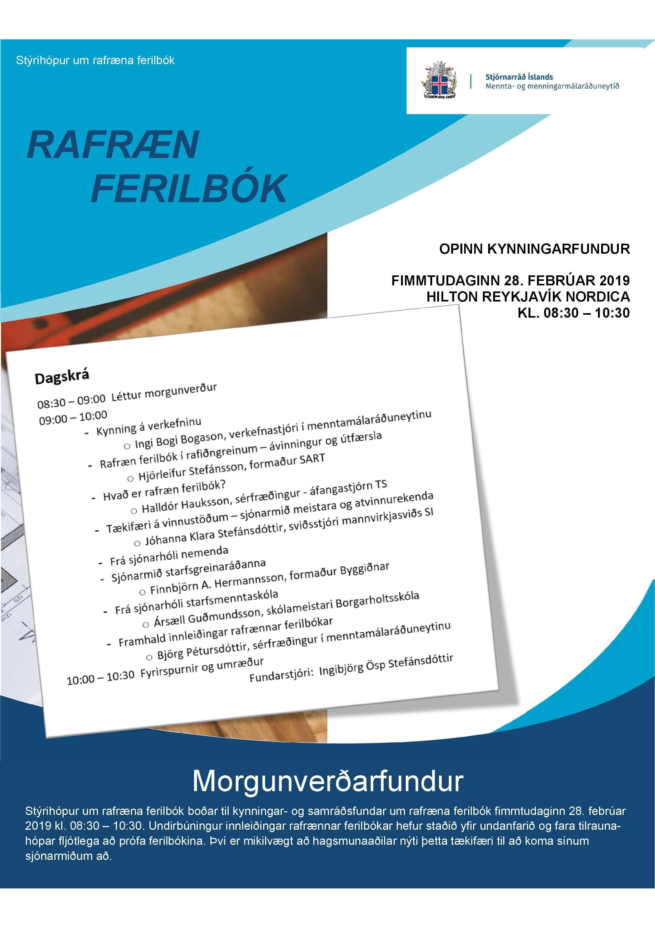 Kynningar- og samráðsfundur um rafræna ferilbók