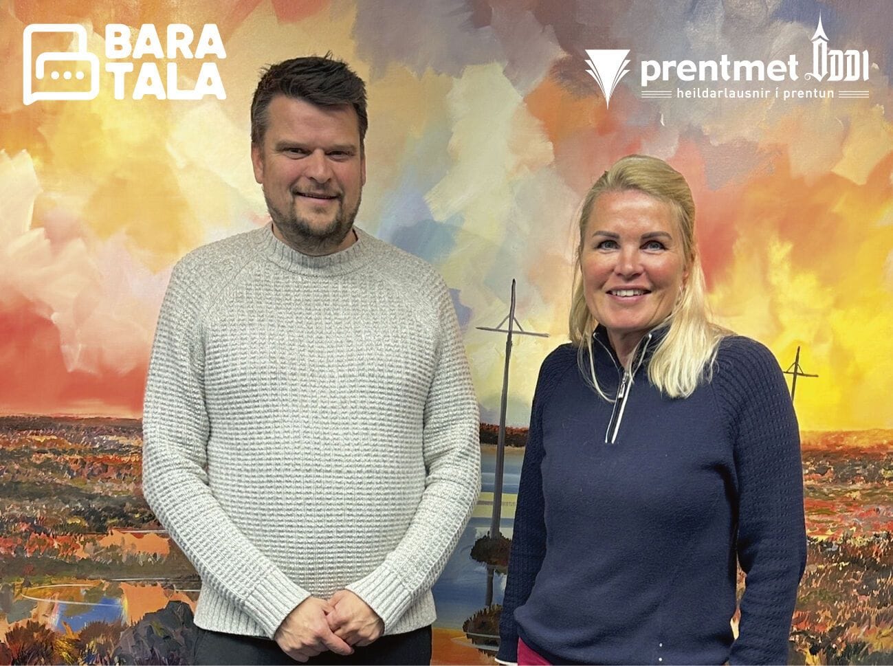 Prentmet Oddi og Bara tala í samstarf